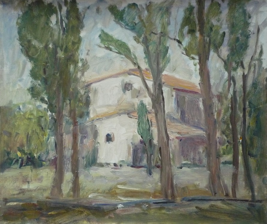 Bastide  travers les arbres