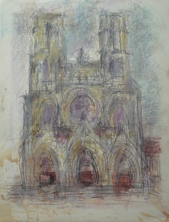 Vue de Paris - La cathdrale Notre-Dame