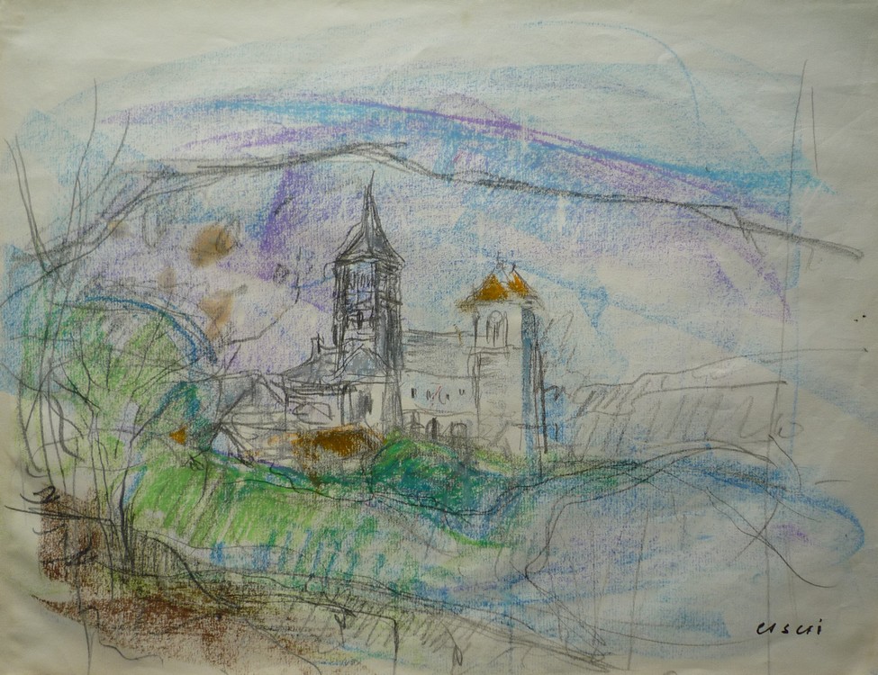 Paysage  l'glise