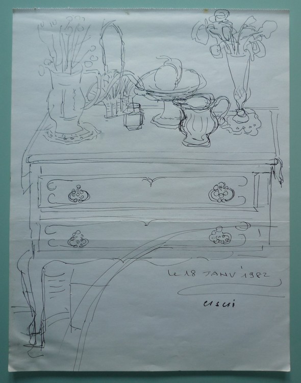 Nature morte  la commode