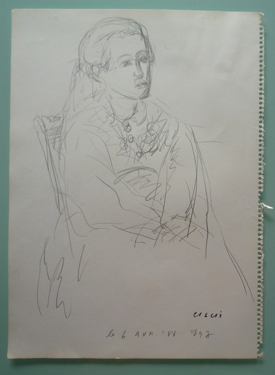 Etude de femme assise