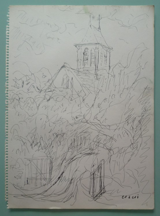 L'glise derrire les arbres #4