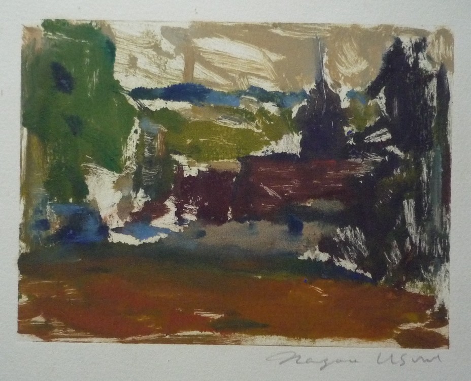 Le village #2 | Estampe signe [monotype]