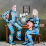 Couple d'arlequins