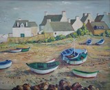 Paysage de Bretagne - Les barques
