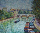 Paris - P�niches sur la Seine pr�s du Pont-Neuf