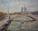 Paris, Notre-Dame et le pont de la Tournelle