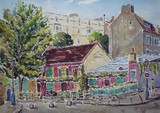 Paris, vue de Montmartre, cabaret 