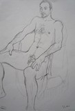 Nu masculin au fauteuil [Marc]