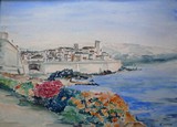 Vue d'Antibes - Les remparts