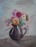 G. de MAREILHAC - Fleurs dans un vase