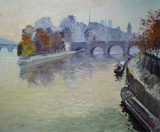 Paris - Brume sur la Seine  l'automne