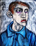 Jeune homme  la chemise bleue