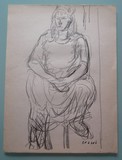 Femme au tabouret