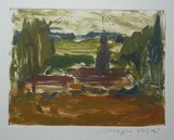 Le village #1 | Estampe signe [monotype]