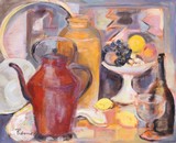 Nature morte  la coupe de fruits