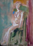 Nu au fauteuil vert