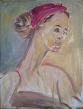Portrait au turban rouge